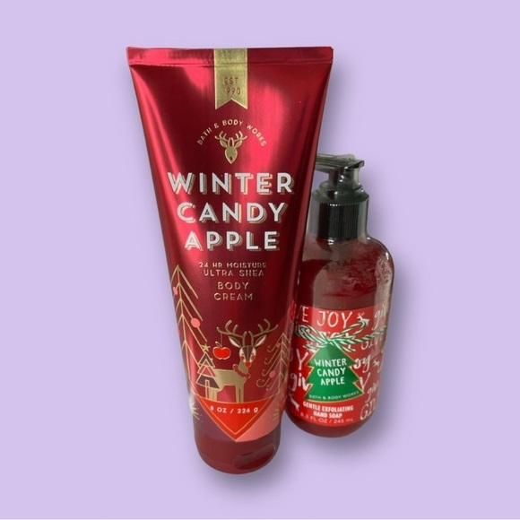 Bath & Body Works Winter Candy Apple - Hand Soap & Lotion Set - Picture 1 of 3